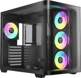 Ocypus Iota C70 Curve ARGB, schwarz, Glasfenster