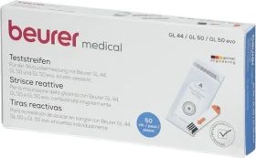 Beurer Blutzucker-Teststreifen Folie für GL 44/50/50 evo, 50 Stück