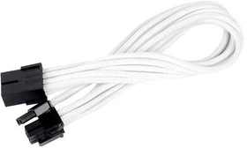 SilverStone PP07-PCIW, 6/8-Pin PCIe Verlängerung 250mm, sleeved weiß