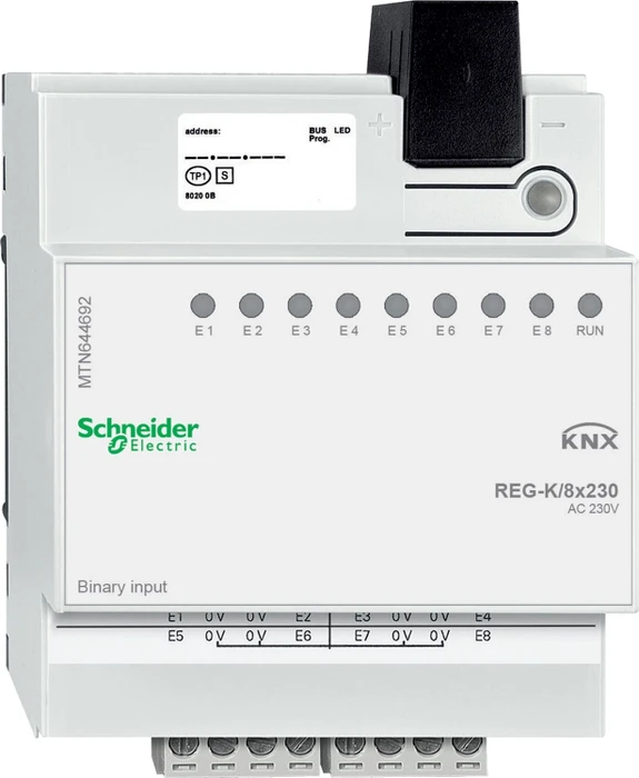 Schneider Electric SpaceLogic KNX Binäreingang REG-K/8x230 8-fach, 230V