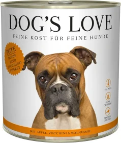 PetCo Dog's Love Classic Pute mit Apfel, Zucchini und Walnussöl, 4.80kg (6x 800g)
