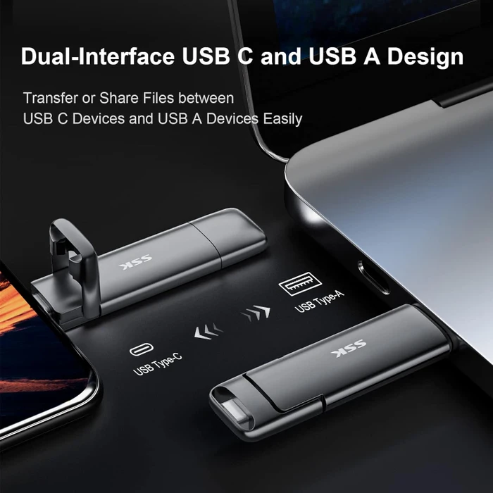 SSK SD301 Pro 1TB, USB-A + USB-C, USB 3.2 Gen 2×1