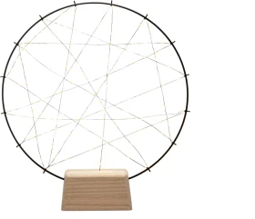Konstsmide Metallleuchter Ring schwarz LED 100x bernstein