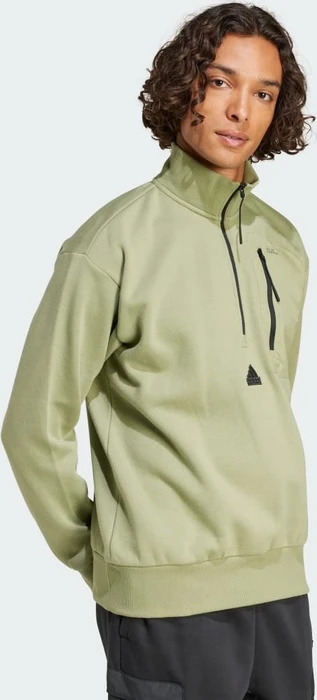 adidas City Escape Half-Zip Sweatshirt tent green (Herren)