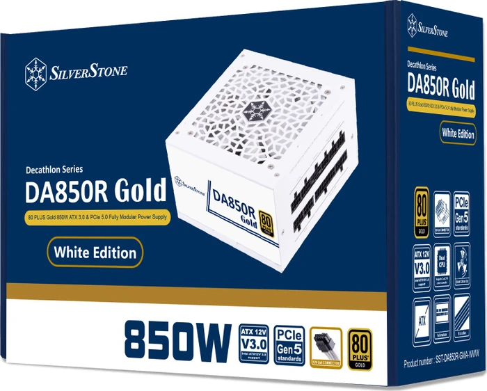 SilverStone Decathlon Gold Series DA850R-GMA (12V-2x6) weiß 850W, ATX 3.0