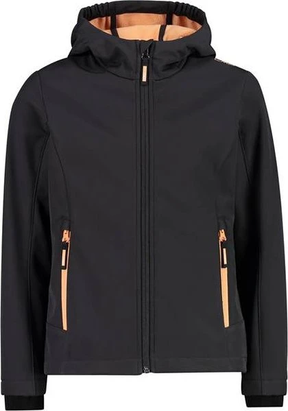 CMP Softshell Melange Fix Hood Funktionsjacke antracite/salmone (Junior)