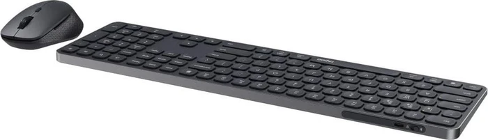 Rapoo 9810M Multi-mode Wireless Ultra-slim Combo Set, dunkelgrau, USB/Bluetooth, DE (12676) – Bild 4 von 5