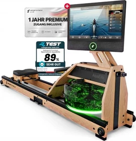 Sportstech AquaElite Pro Rudergerät hellbraun