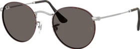 Ray-Ban RB3447 Round Metal 50mm matte matt havana on matt silver/dark grey