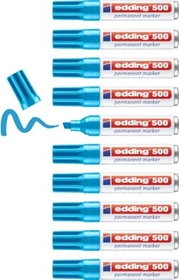 edding 500 Permanentmarker hellblau, 10er-Pack