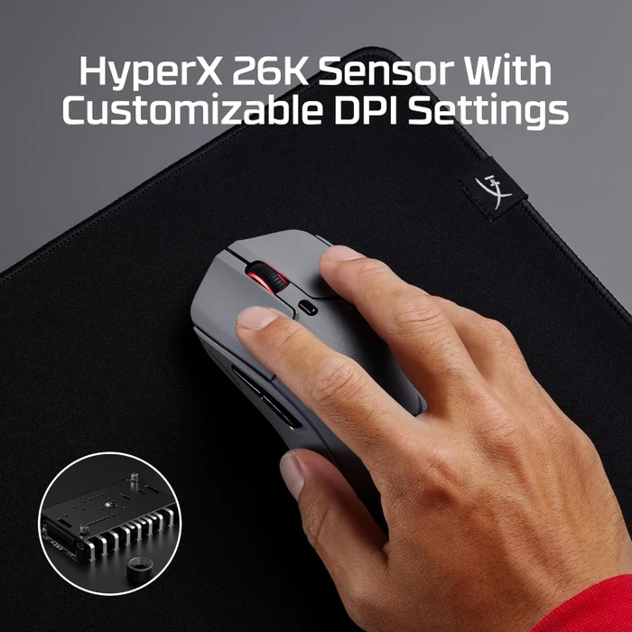 HP HyperX Pulsefire Haste 2 Pro 4K Wireless grau, USB/Bluetooth