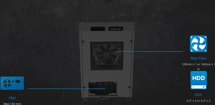 Thermaltake The Tower 100, schwarz, Glasfenster, Mini-ITX