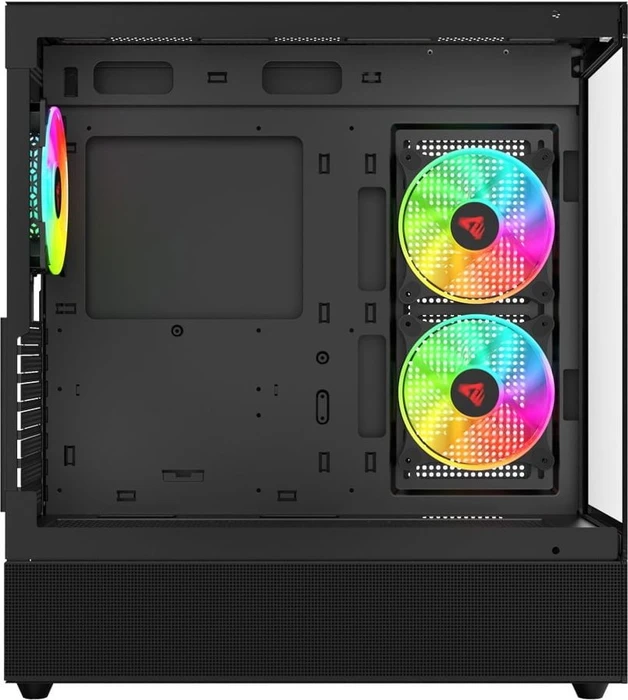 Savio Sigma X1, schwarz, Glasfenster