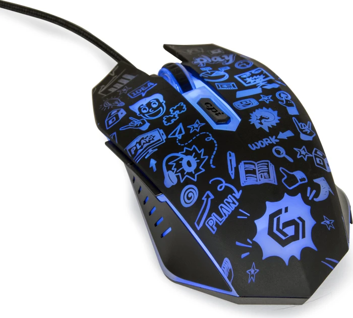 Gembird Optical LED Mouse 6B-02 Grafix, Motiv, USB