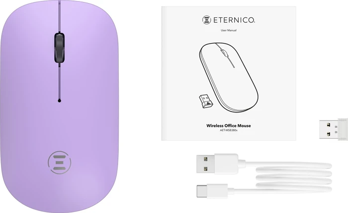Eternico MSB380 Wireless Office Mouse violett, USB/Bluetooth