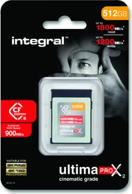 Integral ultima PRO X2 Cinematic Red R1800/W1200 CFexpress 2.0 Type B     512GB