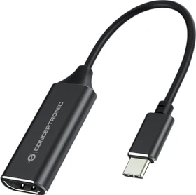 Conceptronic ABBY03B USB-C 3.0 [Stecker] auf HDMI [Buchse] 4K, 30Hz, Adapterkabel, schwarz, 15cm