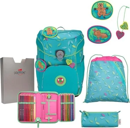DerDieDas ErgoFlex Easy Exklusiv Superflash Paradise Schultaschen-Set, 5-tlg.