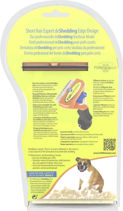 FURminator deShedding Tool für mittelgroße Hunde mit kurzem Fell, Version 1