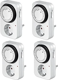 goobay goobay analoge Tageszeitschaltuhr, IP20, weiß, 4er-Pack