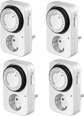 goobay goobay analoge Tageszeitschaltuhr, IP20, weiß, 4er-Pack