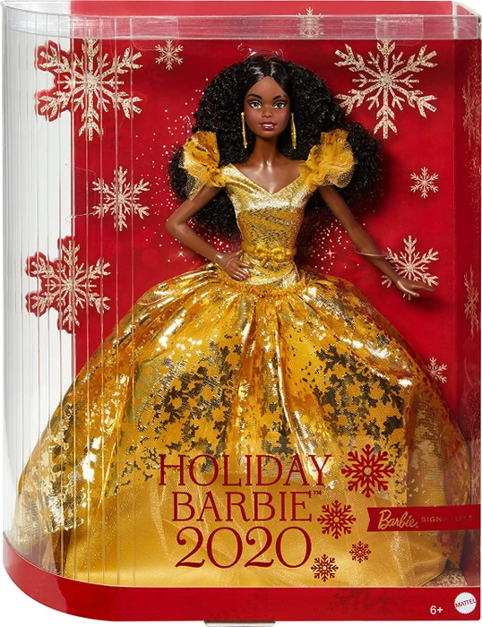Mattel Barbie - Collector - Holiday Barbie 2020 brünett lockige Haare