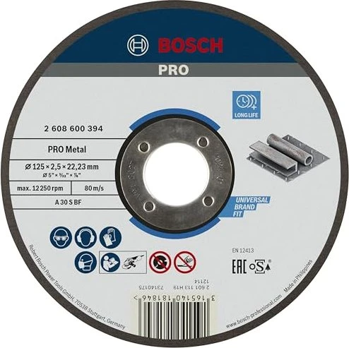 Bosch Professional A30SBF Expert for Metal Trennscheibe, 125x2.5x22.23mm, 1 Stück