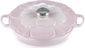 Le Creuset Gourmet-Profitopf Bräter Blume aus Gusseisen rund 26cm 2.2l shell pink