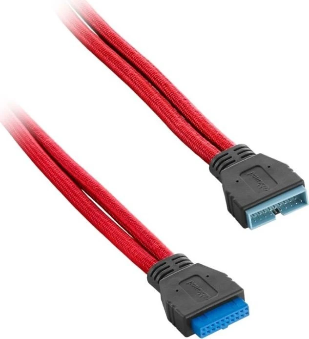 CableMod ModFlex interne USB 3.0 Verlängerung, rot, 0.5m