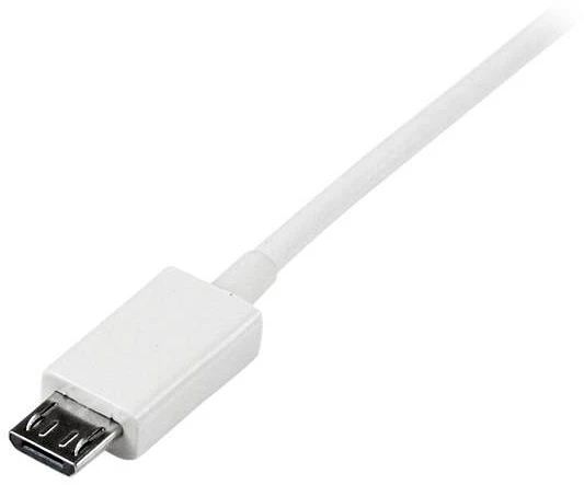 StarTech USB-A 2.0 auf USB 2.0 Micro-B Adapterkabel weiß, 2m (USBPAUB2MW)