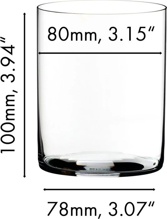 Riedel The O Wine Tumbler H2O Whiskyglas, 2 Stück