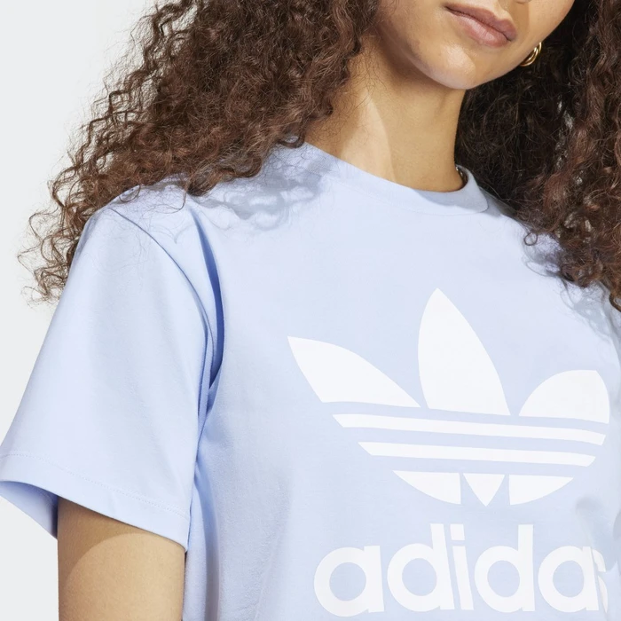 adidas Adicolor Classics Trefoil T-Shirt kurzarm blue dawn (Damen)
