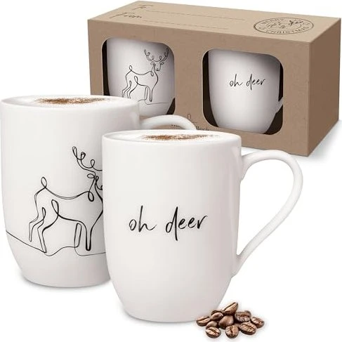 Villeroy & Boch Statement Becher mit Henkel XMAS Rentier, 2 Stück