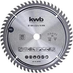 kwb Präzision Kreissägeblatt 56Z, 184x1.8x16mm, 1 Stück