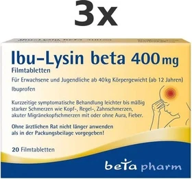 betapharm Ibu-Lysin beta 400mg Filmtabletten, 20 Stück