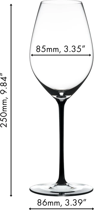 Riedel Fatto A Mano Champagner Weinglas schwarz