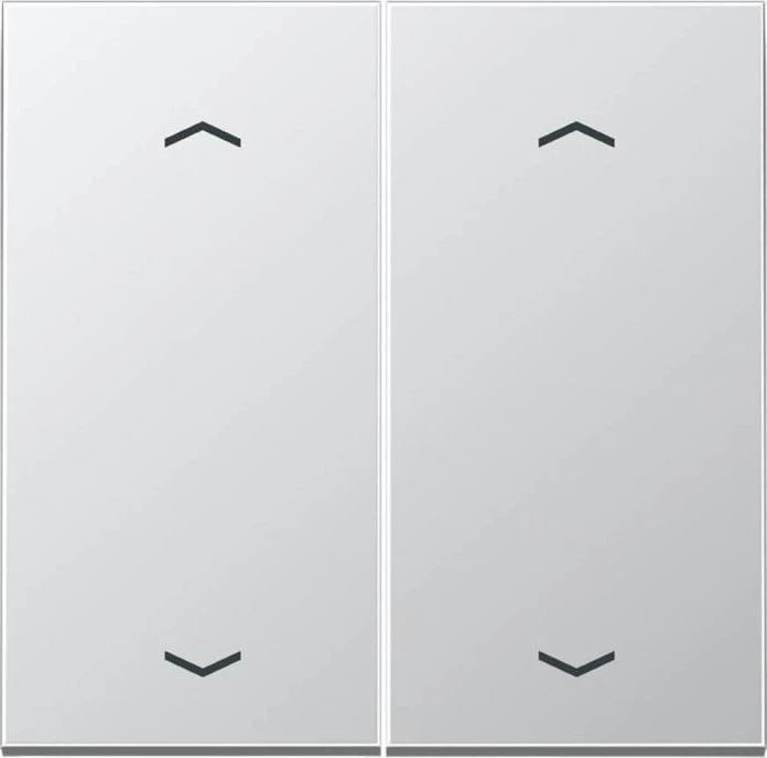 Jung Wippe 2fach, F10, mit Pfeilsymbolen, Serie LS, Aluminium