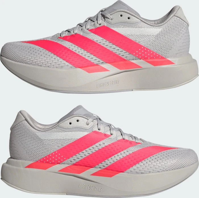 adidas Adizero Pacer grey two/lucid red/halo silver (Herren)