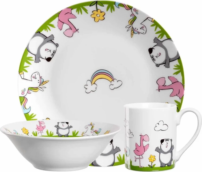 Leonardo Kinderservice Bambini einhorn/panda/flamingo, 3-tlg. (023151)