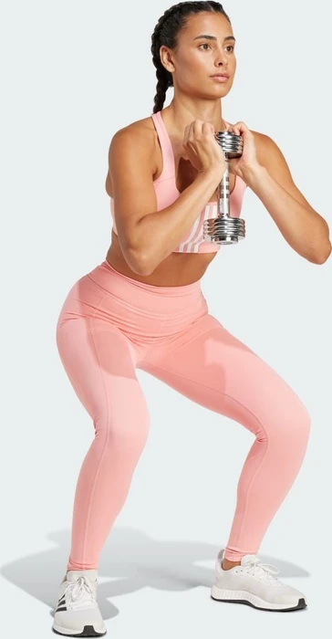 adidas Optime Full-Length Hose lang semi pink spark (Damen)
