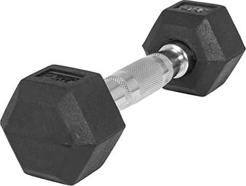 Gorilla Sports Hexagon Gummi Kurzhantel 35kg