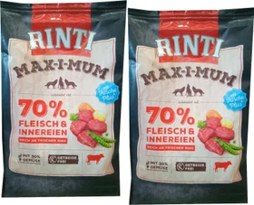 Finnern Rinti Max-I-Mum, Fleisch und Innereien, Rind, 8kg (2x 4kg)