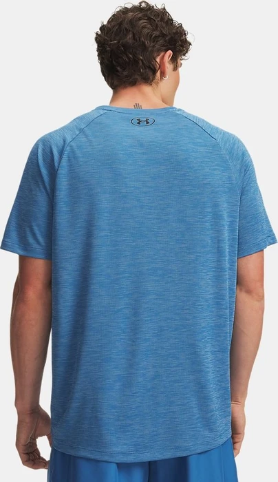 Under Armour Tech Textured Funktionsshirt kurzarm aegean blue/black (Herren)