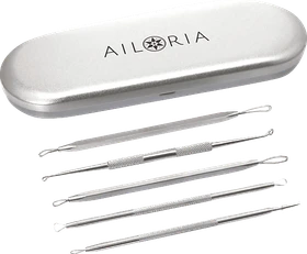 Ailoria Pure Mitesserentferner-Set silber, 5-tlg.