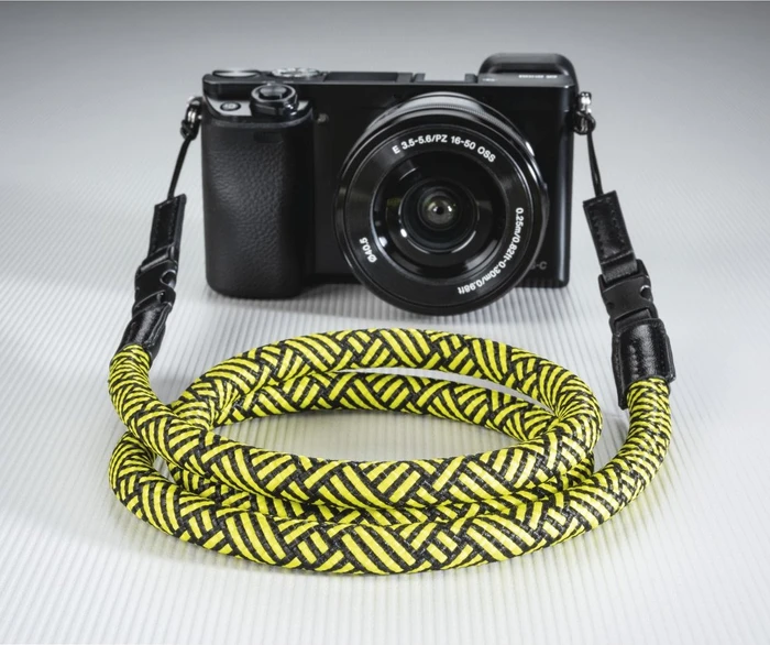 Hama Braid 120 Kameragurt schwarz/gelb
