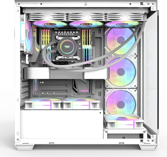 DarkFlash DS900 White, Glasfenster