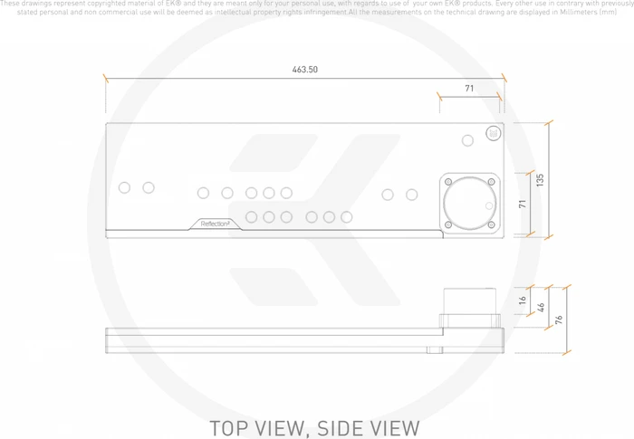 EK Water Blocks Quantum Line EK-Quantum Reflection² 7000D D5 PWM D-RGB, Verteilerplatte mit Pumpe, Acryl