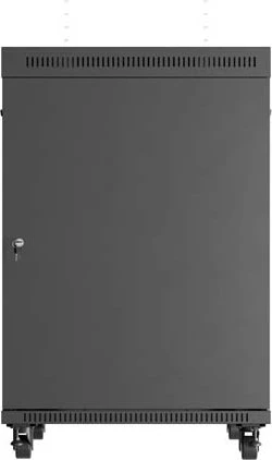Lanberg 19" Rackschrank 22HE, LCD, freistehend, Flat Pack, V2, Glastür, IP20, RAL 9004, 1000mm tief
