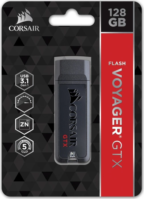 Corsair Flash Voyager GTX USB 3.1 Gen 1 128GB, USB-A, USB 3.2 Gen 1×1