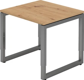 Hammerbacher Ergonomic Plus R-Serie RS08/R/G Schreibtisch 80x80cm Asteiche/graphit